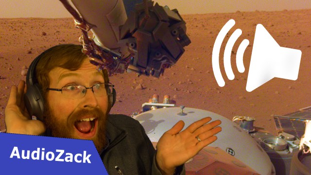 AudioZack on Mars with a speaker icon